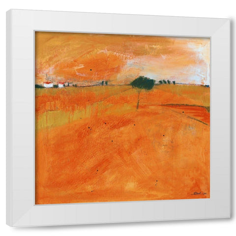 Landscape I White Modern Wood Framed Art Print by Scherk, Gabriele