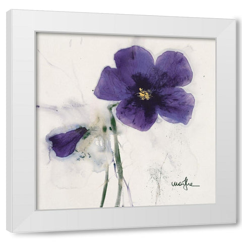 Les Pensees IV White Modern Wood Framed Art Print by Marthe