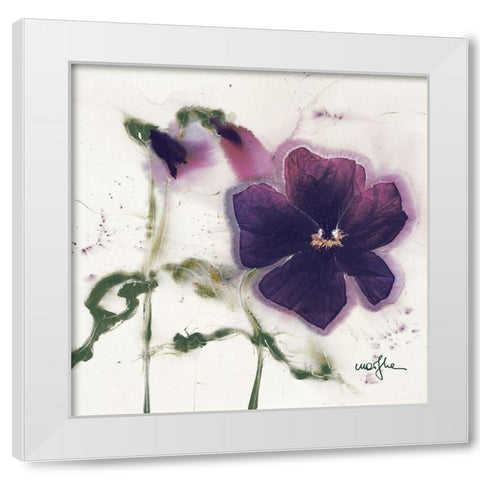 Les Pensees V White Modern Wood Framed Art Print by Marthe