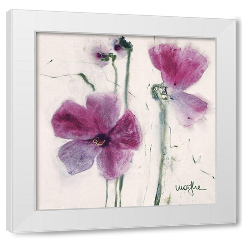 Les Pensees VI White Modern Wood Framed Art Print by Marthe