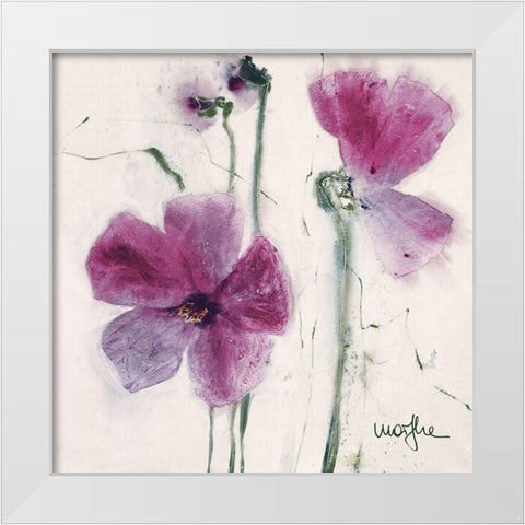 Les Pensees VI White Modern Wood Framed Art Print by Marthe