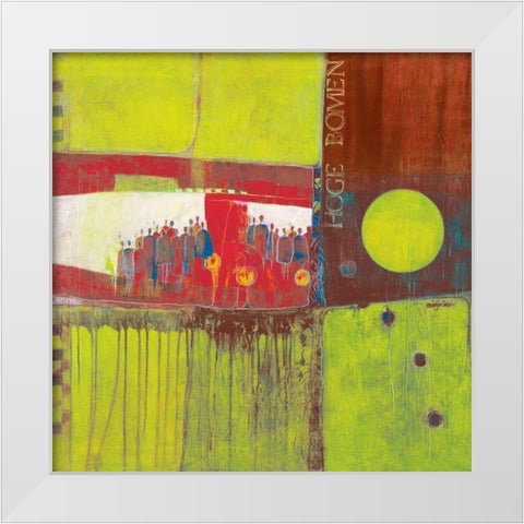 Congregation White Modern Wood Framed Art Print by van Ginkel, Marjolijn