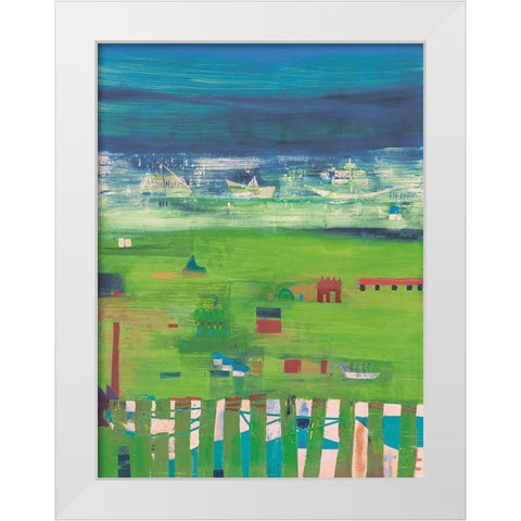 At the Seaside White Modern Wood Framed Art Print by Richter-Armgart, Rose