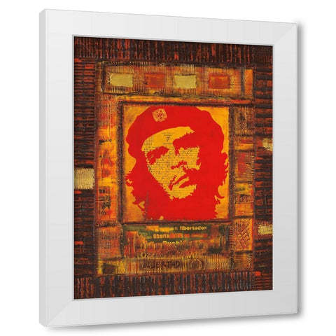 Libertad III White Modern Wood Framed Art Print by Candon, Frederick