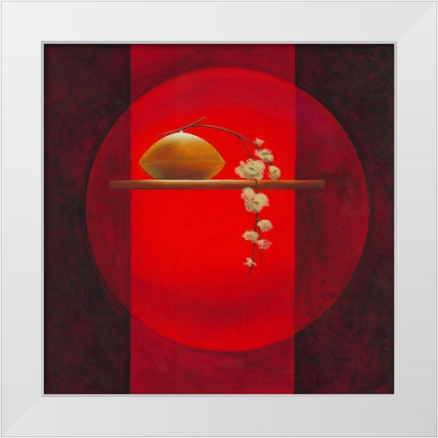 Mise en lumiere White Modern Wood Framed Art Print by Triki, Bernadette