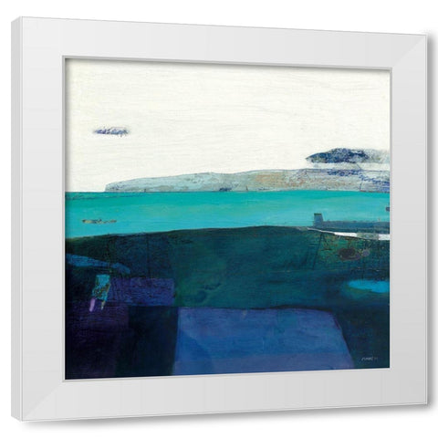 Coastline at Killouan White Modern Wood Framed Art Print by Frampton, Russell