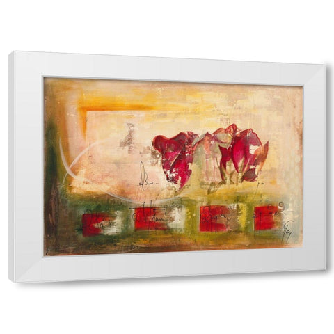 El amore White Modern Wood Framed Art Print by Leys, Gemma