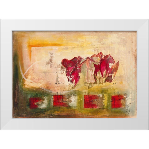 El amore White Modern Wood Framed Art Print by Leys, Gemma