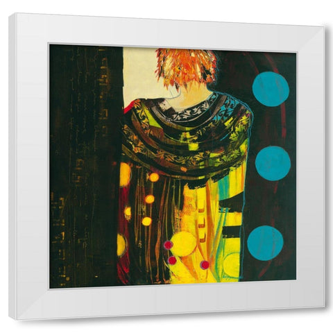 Zij White Modern Wood Framed Art Print by van Ginkel, Marjolijn