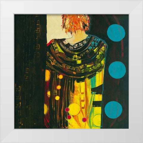 Zij White Modern Wood Framed Art Print by van Ginkel, Marjolijn