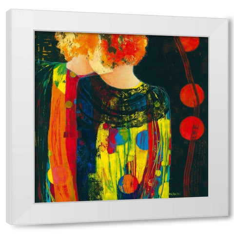 Opeens White Modern Wood Framed Art Print by van Ginkel, Marjolijn
