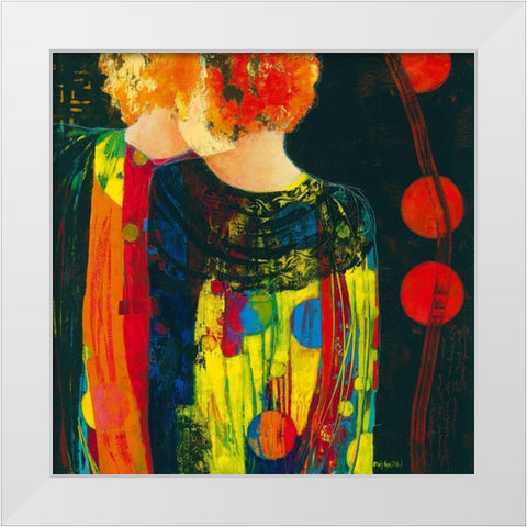 Opeens White Modern Wood Framed Art Print by van Ginkel, Marjolijn