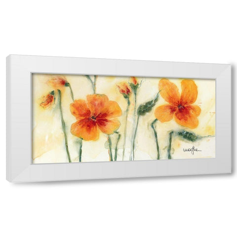 Les Pensees VII White Modern Wood Framed Art Print by Marthe