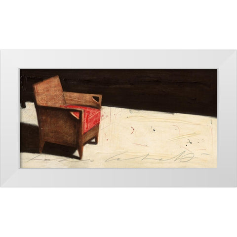 Silenzio White Modern Wood Framed Art Print by Calvetti, Fabio