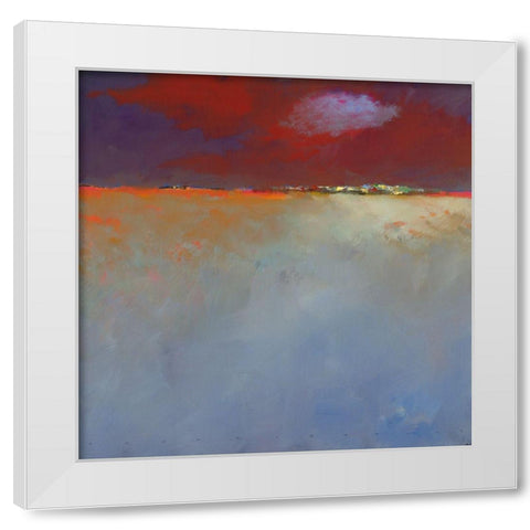 Night is falling White Modern Wood Framed Art Print by Groenhart, Jan