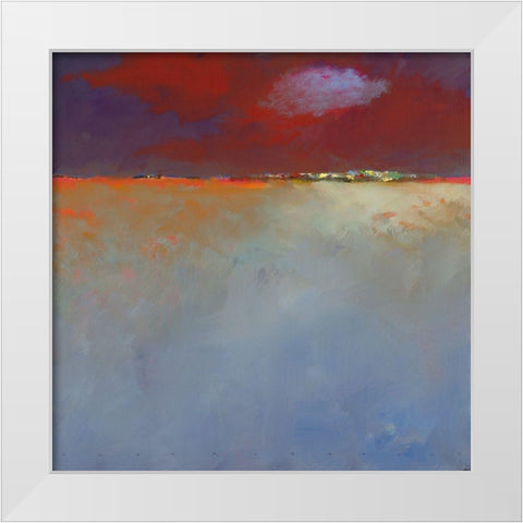 Night is falling White Modern Wood Framed Art Print by Groenhart, Jan