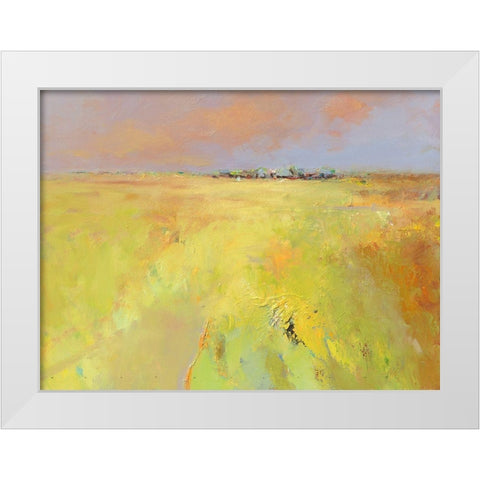 Spring White Modern Wood Framed Art Print by Groenhart, Jan