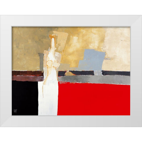 Jeune fille en blanc White Modern Wood Framed Art Print by Choisy, Christian