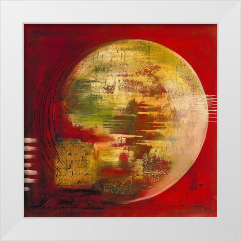 Abeja blanca White Modern Wood Framed Art Print by Leys, Gemma