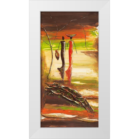 En route White Modern Wood Framed Art Print by Marso
