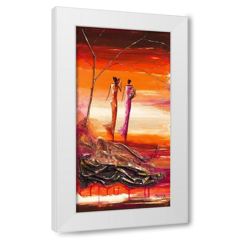 Le chemin White Modern Wood Framed Art Print by Marso