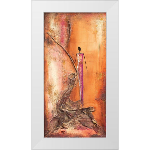 Moi White Modern Wood Framed Art Print by Marso