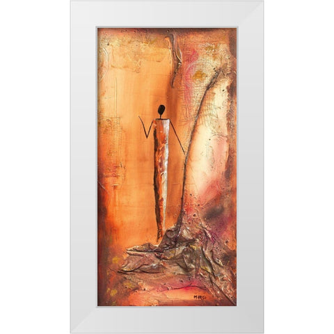Toi White Modern Wood Framed Art Print by Marso