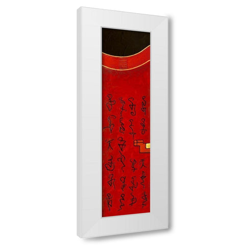 Triptyque asiatique I White Modern Wood Framed Art Print by Thiry, Diana