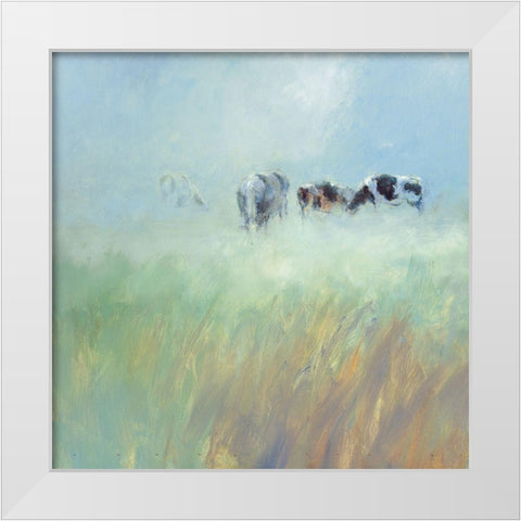 Morning Dew White Modern Wood Framed Art Print by Groenhart, Jan