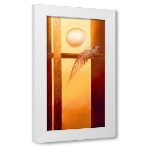 Dans la lumiere White Modern Wood Framed Art Print by Triki, Bernadette