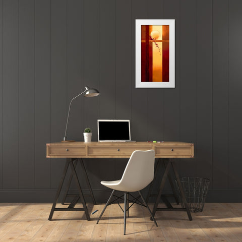Vers la lumiere White Modern Wood Framed Art Print by Triki, Bernadette