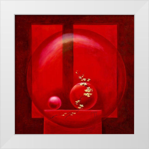 Hymne a la vie White Modern Wood Framed Art Print by Triki, Bernadette