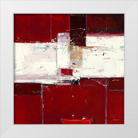 Red II White Modern Wood Framed Art Print by van der Werf, Ron