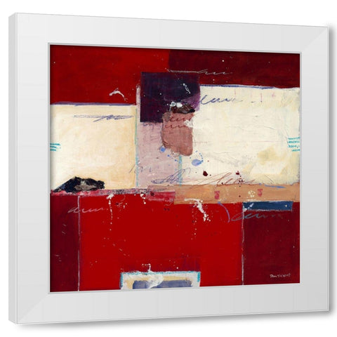 Red IV White Modern Wood Framed Art Print by van der Werf, Ron