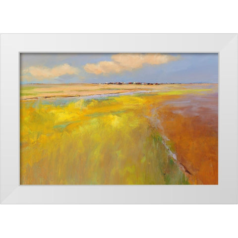 A beautiful day White Modern Wood Framed Art Print by Groenhart, Jan