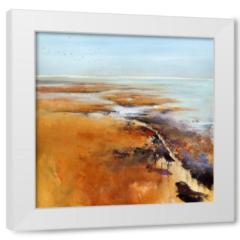 Remembering Terschelling White Modern Wood Framed Art Print by Groenhart, Jan