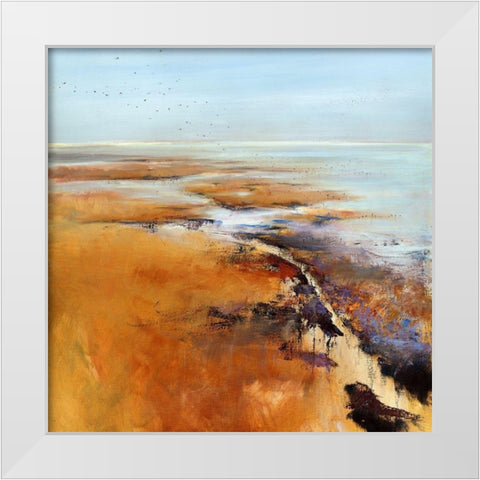 Remembering Terschelling White Modern Wood Framed Art Print by Groenhart, Jan
