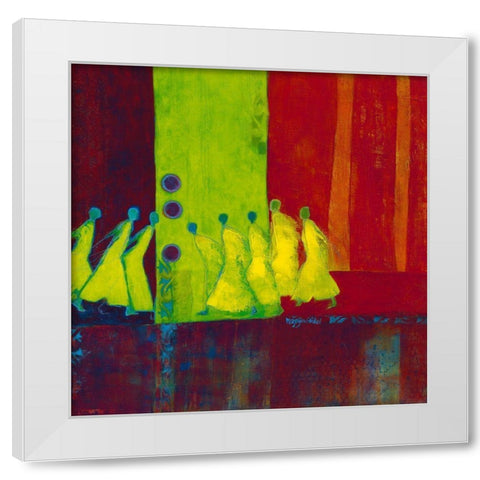 Red Carpet I White Modern Wood Framed Art Print by van Ginkel, Marjolijn