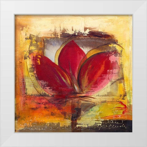 Amor White Modern Wood Framed Art Print by Leys, Gemma