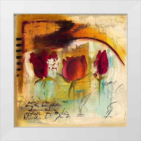 Oigas I White Modern Wood Framed Art Print by Leys, Gemma