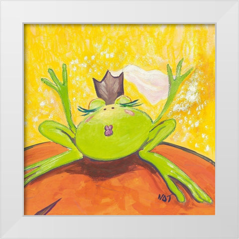 Sans titre White Modern Wood Framed Art Print by NAT