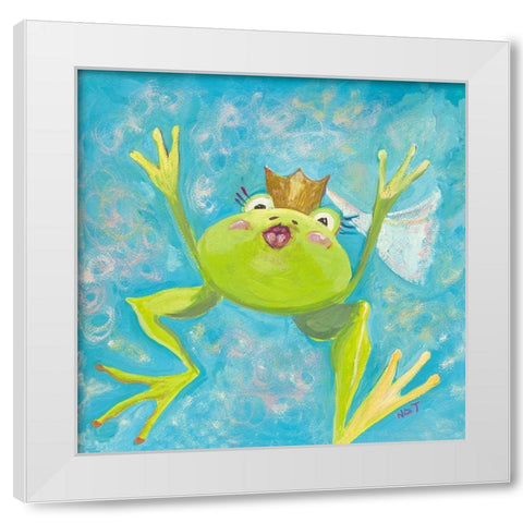 C est toi que j aime White Modern Wood Framed Art Print by NAT