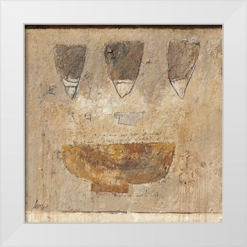 Collected Tears/ Opgevangen tranen White Modern Wood Framed Art Print by Verplanke, Jenny