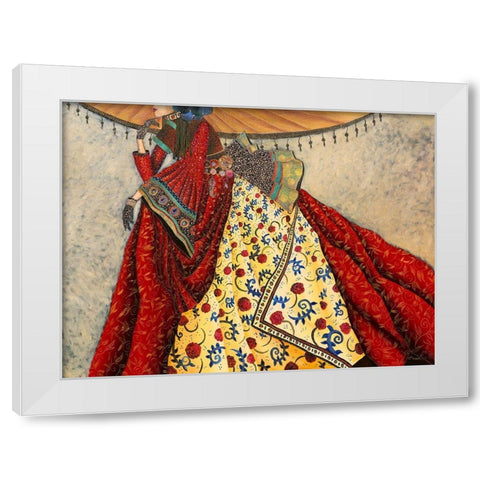 Petit air Japonais White Modern Wood Framed Art Print by Maugeri, Valerie