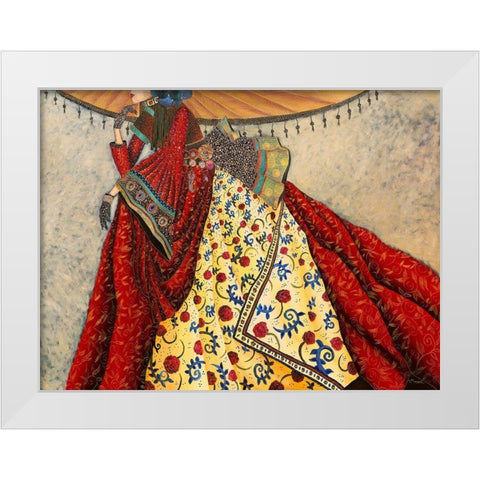 Petit air Japonais White Modern Wood Framed Art Print by Maugeri, Valerie