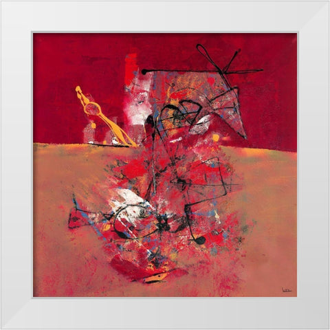 L Amour du Taureau pour son Torrero White Modern Wood Framed Art Print by LAUTReDOU