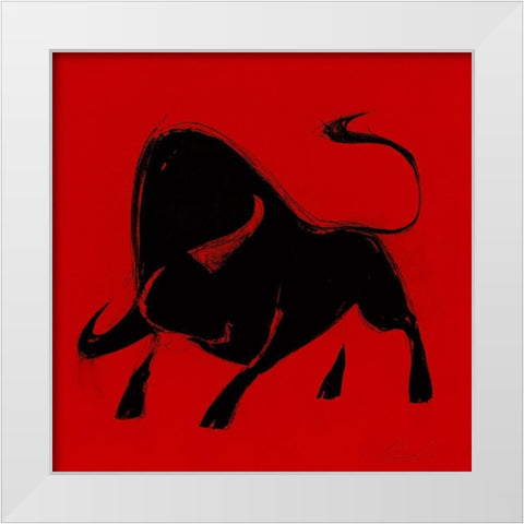 Toro III White Modern Wood Framed Art Print by Panasenko, Inna