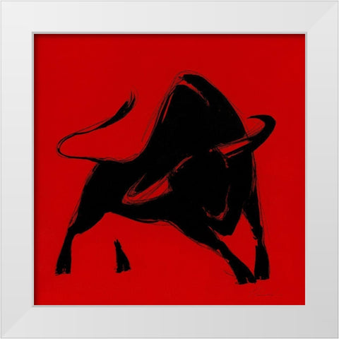 Toro IV White Modern Wood Framed Art Print by Panasenko, Inna