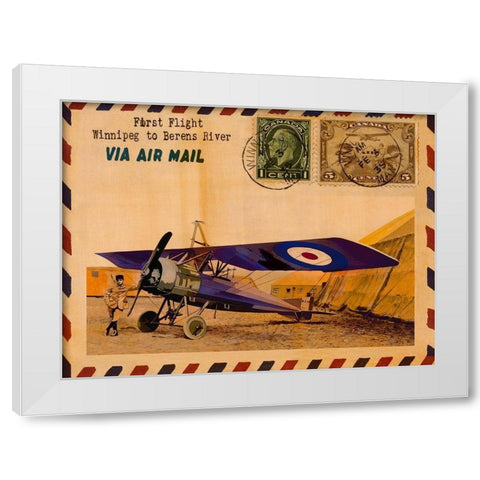 L aviateur White Modern Wood Framed Art Print by Candon, Frederick