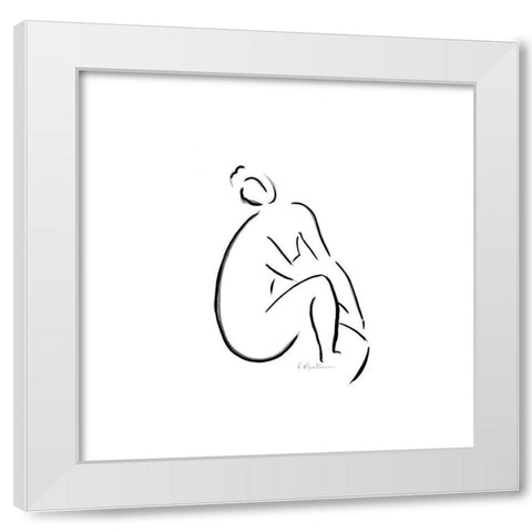 Florence White Modern Wood Framed Art Print by Marteau, Frederique